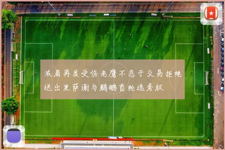 浓眉再度受伤老鹰不急于交易拒绝送出里萨谢与鹈鹕首轮选秀权